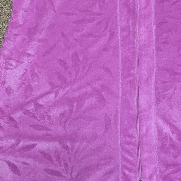 Croft & Barrow Pink Short Plush Short Sleeve Robe/Cover Up – 1X - Picture 2 of 3